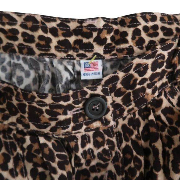 vtg y2k AMERICAN APPAREL Animal print gathered skirt sz S - Picture 4 of 6